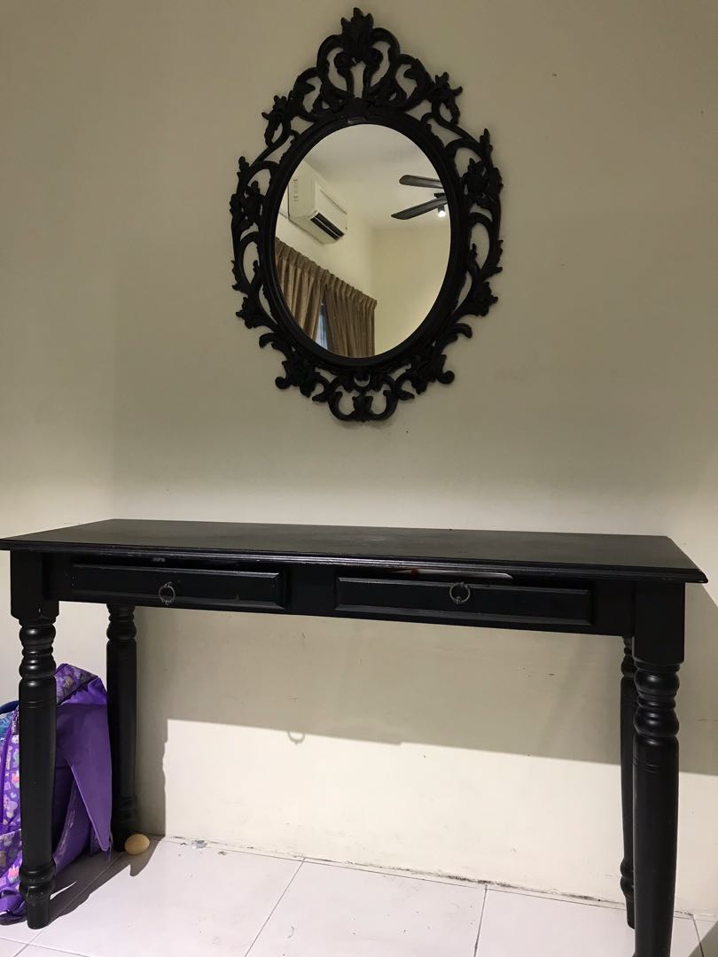 console table ikea mirror
