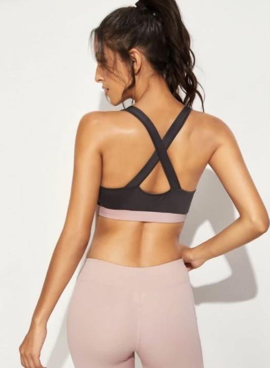 Contrast Panel Sports Bra & Leggings, SHEIN EUR