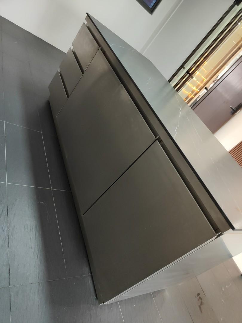 Custom Stainless Steel Kitchen Island with New Built Vulcan Top For