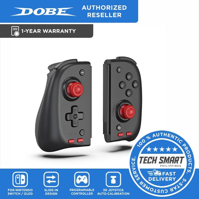 DOBE TNS-19210D Switch Split Controller Joycon Replacement Like HORI for Nintendo Switch / Switch OLED (Category: Controllers) located in Manila. Submitted by techsmartph (Listing ID 1127556126, Image 1). Description: * High quality programmable controller for Nintendo Switch/Switch OLED. Perfect replacement controller for Joy-Cons. * Simply remove the Joy-Cons and slide in the controllers. Connect automatically. No battery and APP required. * Au