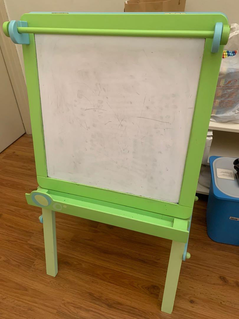 ELC Wooden Easel White Black Board, Hobbies & Toys, Toys