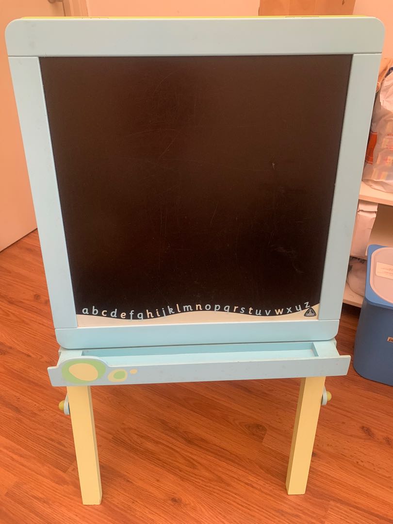 ELC Wooden Easel White Black Board, Hobbies & Toys, Toys