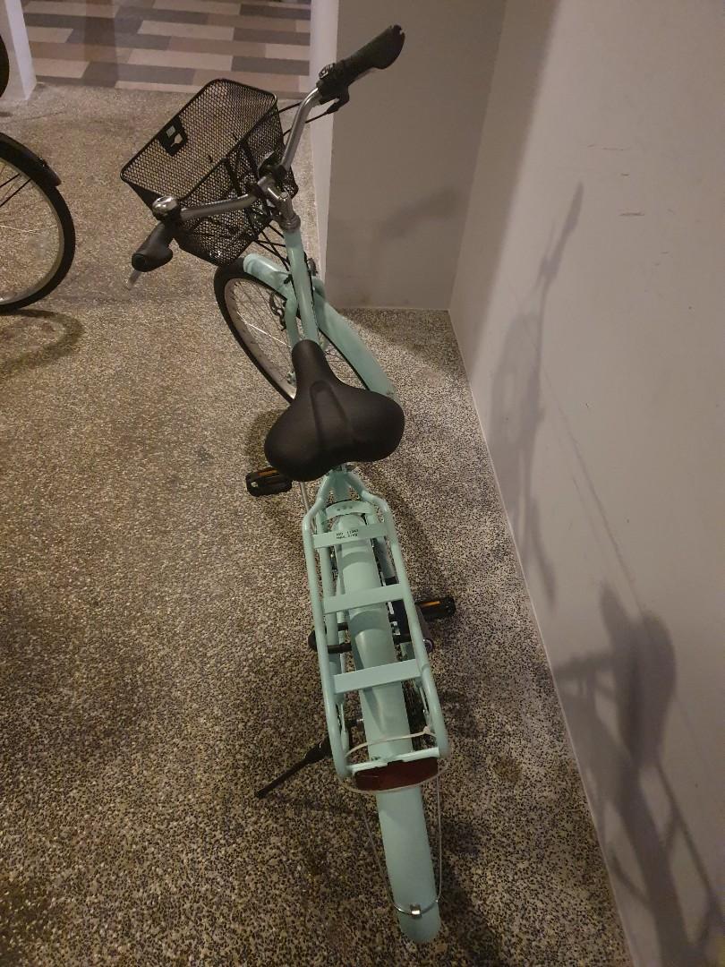Elops 120 Low Frame 26in 6sp City Bike Acid green Sports Equipment Bicycles Parts Bicycles on Carousell