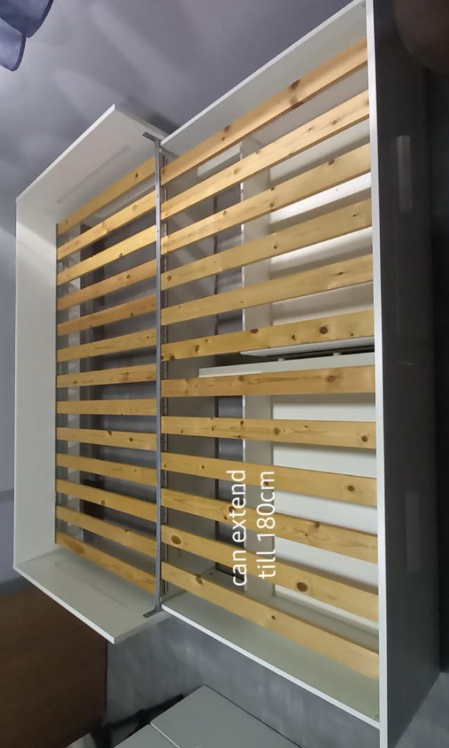Extendable bed frame, Furniture & Home Living, Furniture, Bed Frames ...