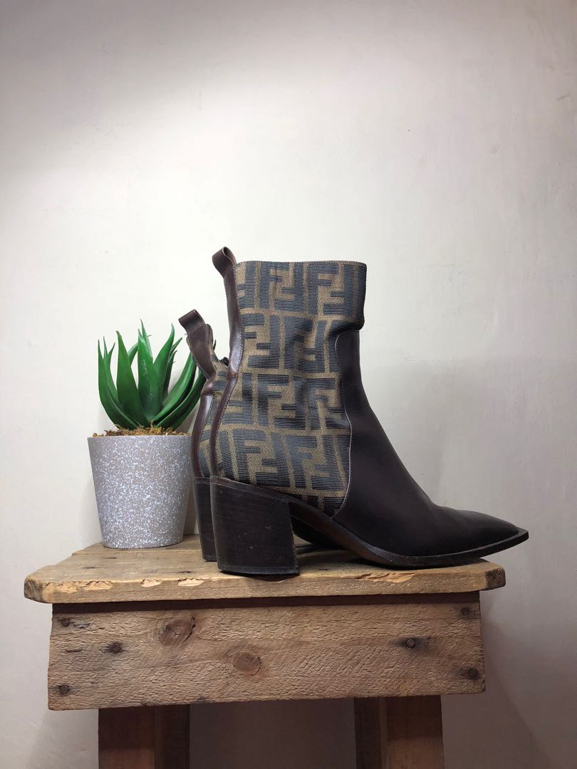 fendi monogram boots