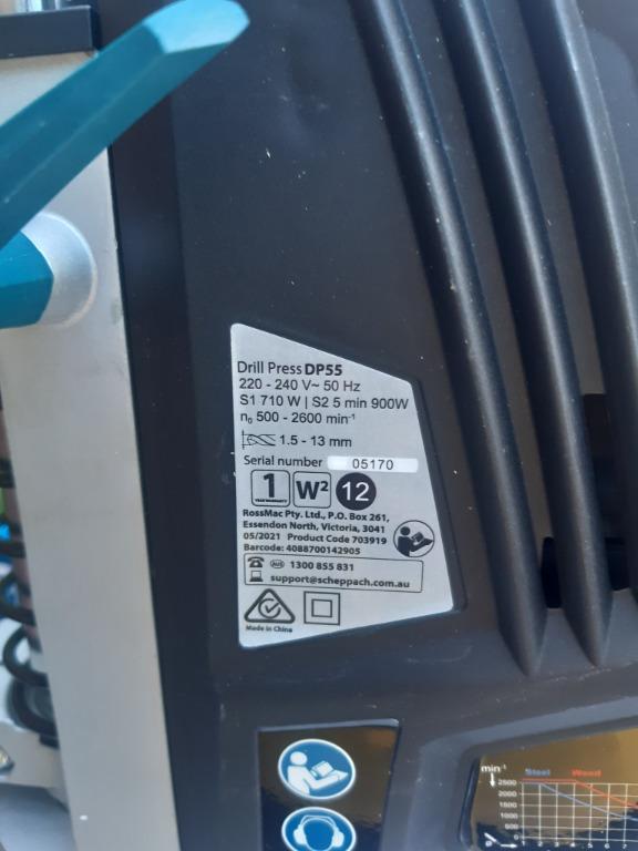 FERREX DIGITAL DRILL PRESS (Category: Construction Tools & Equipment) located in San Pedro. Submitted by ShopSaveAustralianSurplus (Listing ID 1127602469, Image 3). Description: SURPLUS from Australia PROMO PRICE : P8,900 from P11,900 Features: ✅Precise setting of the speed of 500 - 2600 rpm via digital display ✅Integrated laser for precise drilling ✅Quick release clamp ✅280mm distance between clamping chuck and table ✅Stepless chuck clamping ran