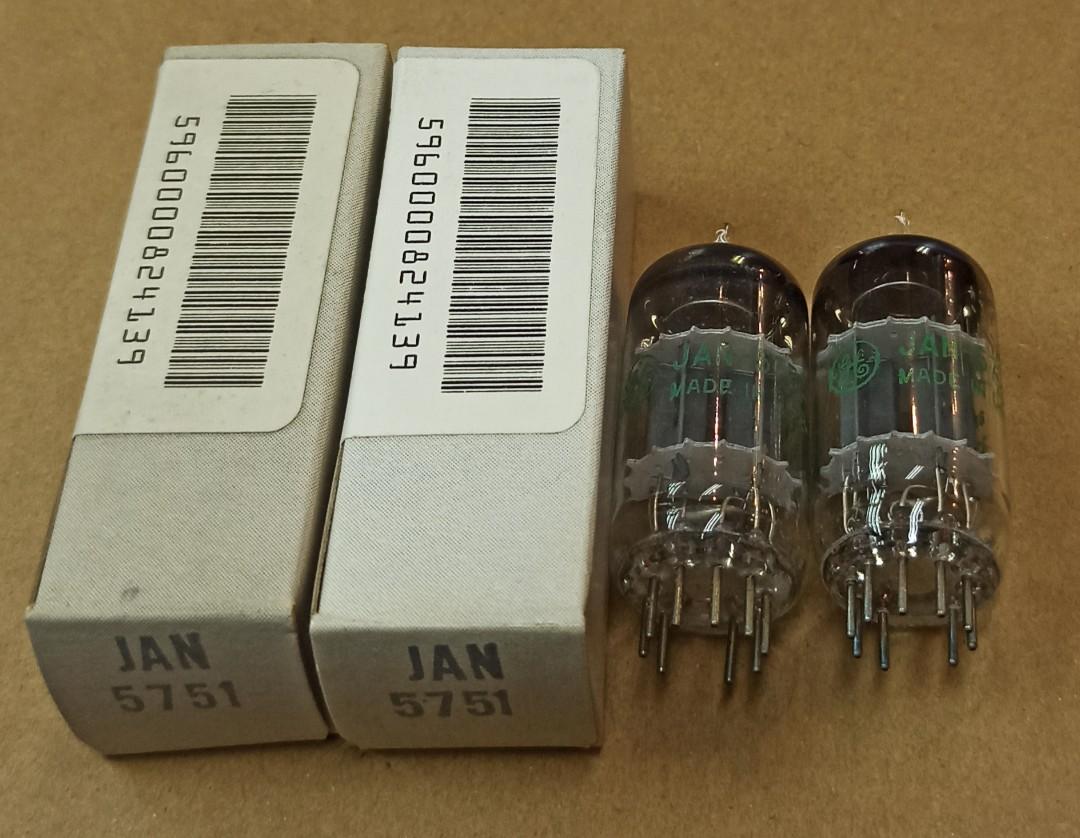 全新原盒配對美國GE JAN 5751 ECC83 12AX7電子管, 音響器材, 其他音響
