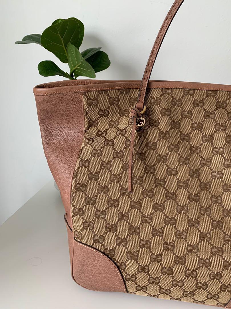 Gucci Monogram and Pink Leather Large Tote Bag Luxury Bags Wallets on Carousell