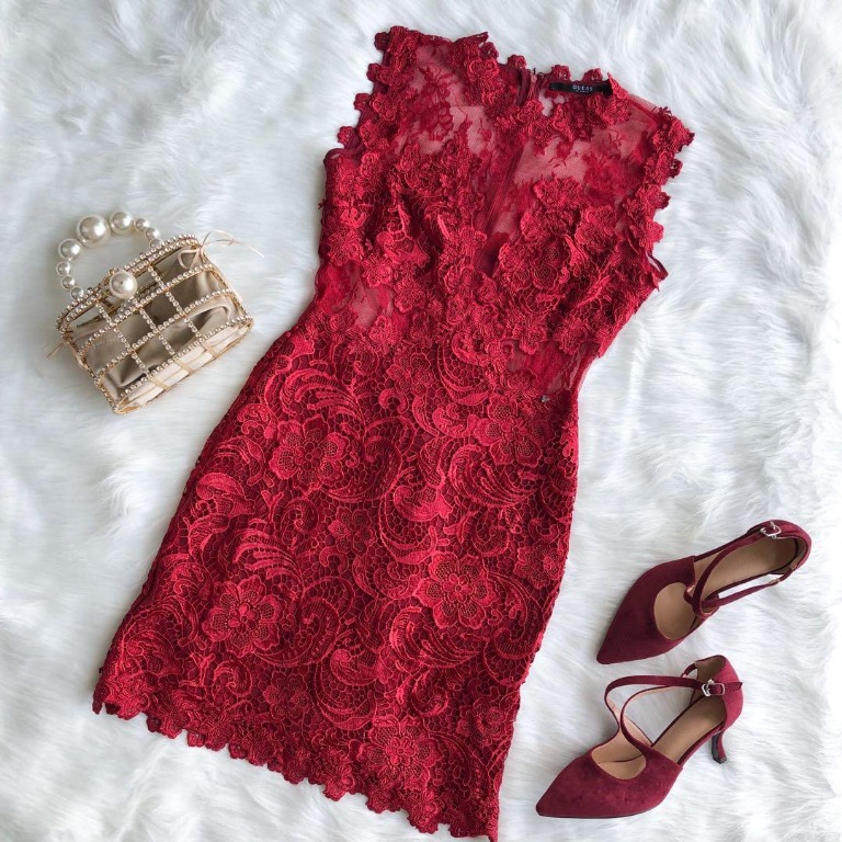 Crochet Lace Cutout Dress