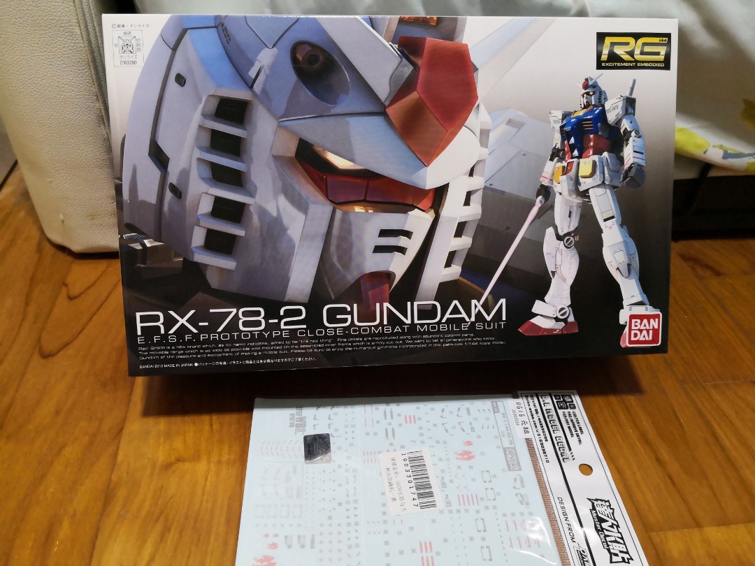 Gundam Rg Rx 78 2 With Water Decal Hobbies Toys Toys Games On Carousell
