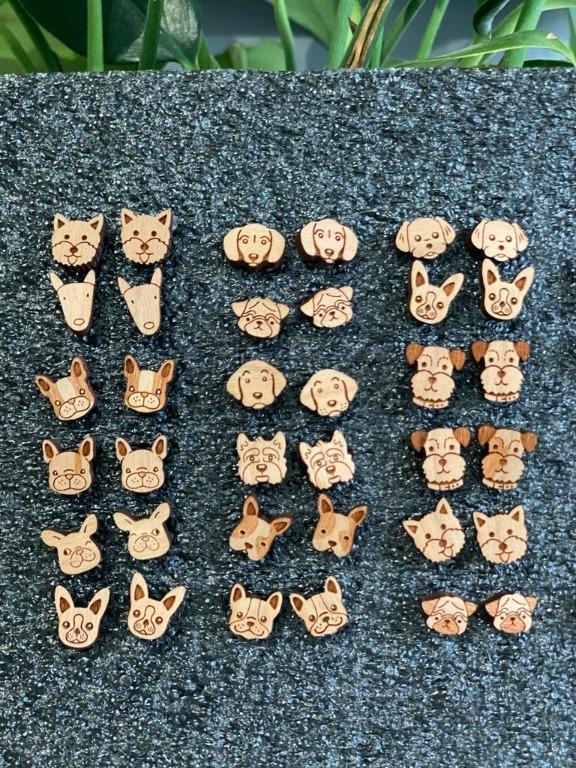 Wooden hotsell animal earrings