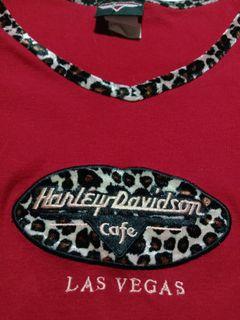 Harley Davidson Red top with Cheetah design