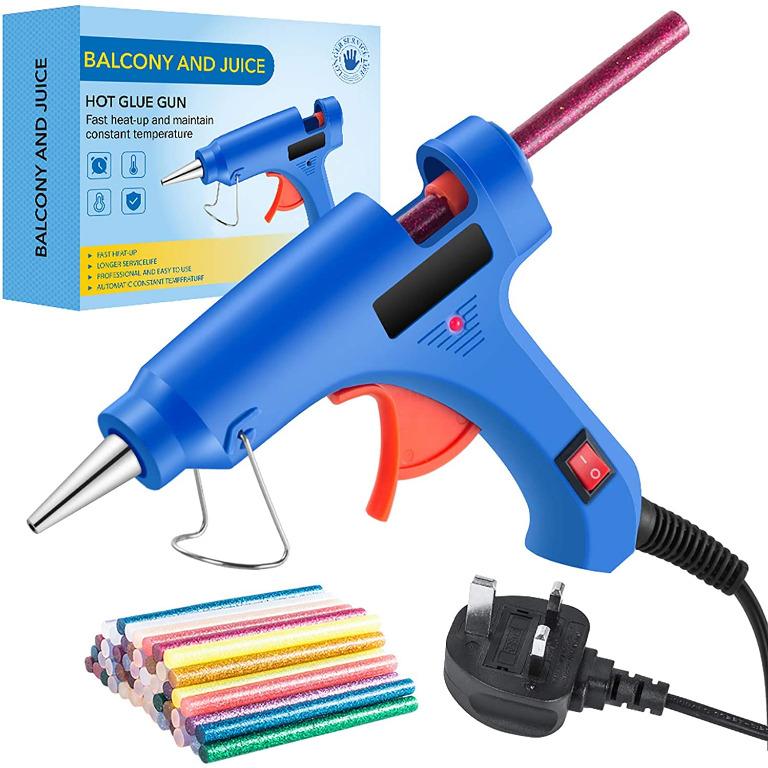 Fdit 10Pcs Hot Glue Sticks,150mm Colorful Hot Melt Glue Adhesive DIY Craft Sticks for 20W Small Power Gun Blue