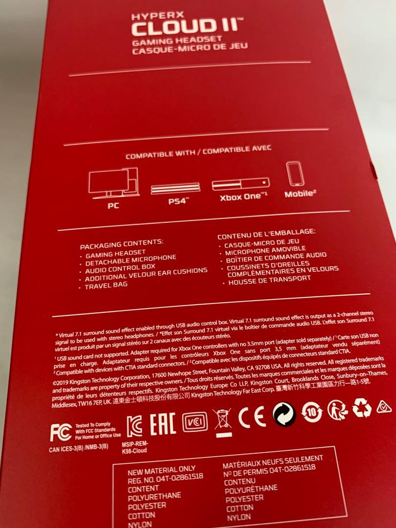 HyperX Cloud II Gaming Headset, Audio, Headphones & Headsets on Carousell