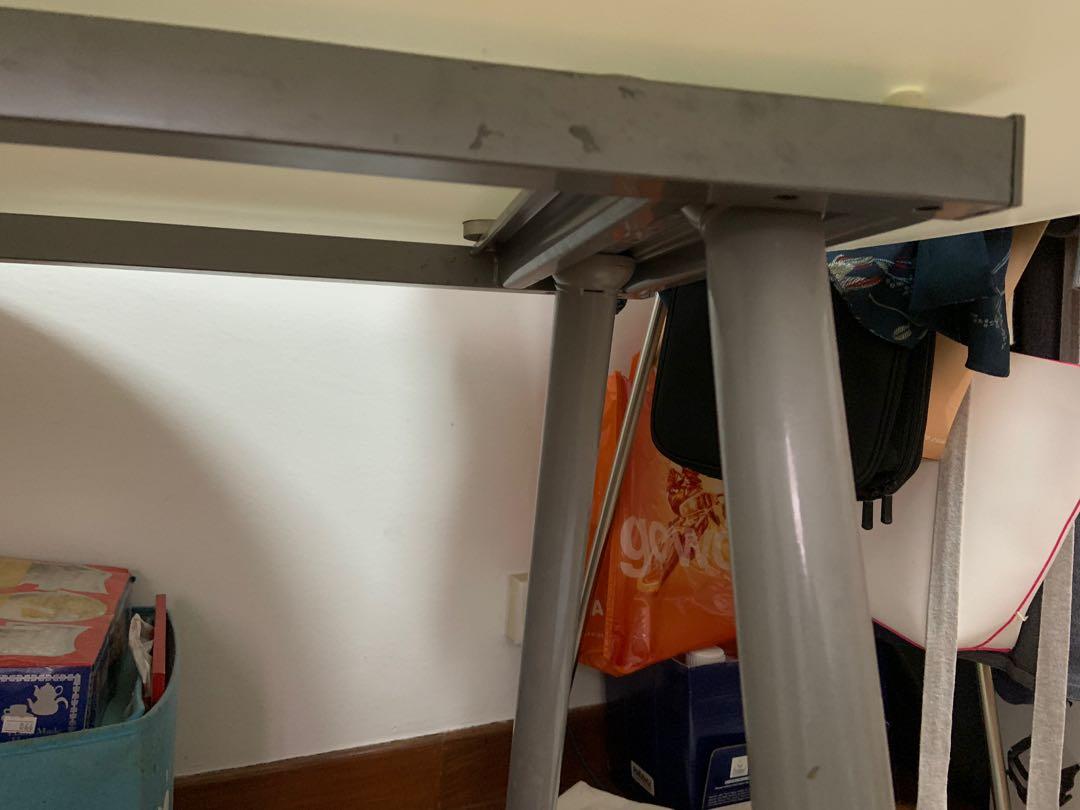 IKEA Glass Study Table / Desk (Kidney Shaped Galant), Furniture