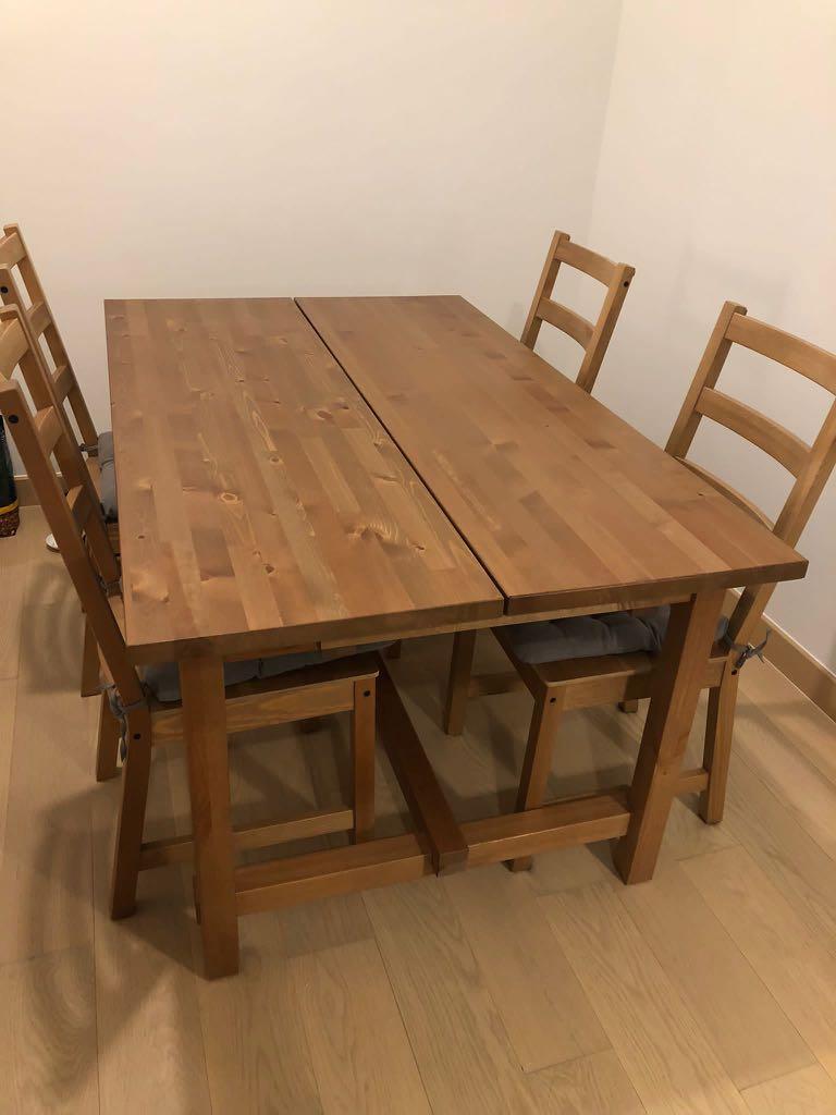 IKEA Nordviken extendable table with four chairs 4