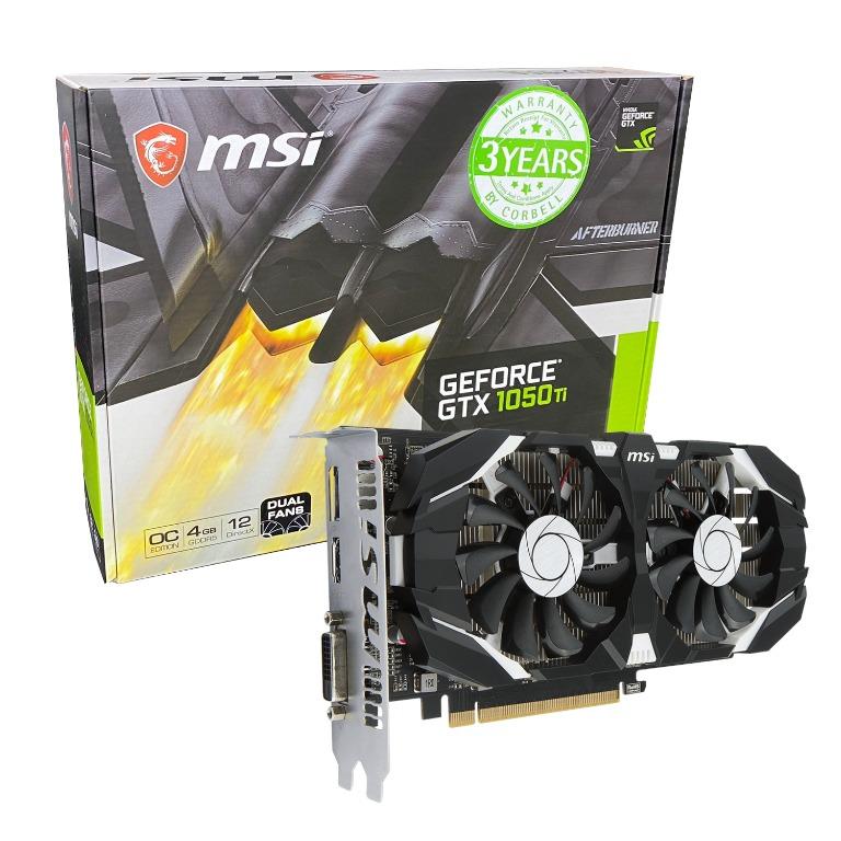 MSI GeForce® GTX 1050 Ti 4GT OCV1 4GB GDDR5 912-V809-2493