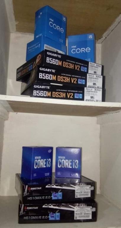 Intel Series and AMD Series Bundle (Category: Computer Parts) located in Las Pinas. Submitted by borjamonica644 (Listing ID 1127629379, Image 2). Description: Intel Series and AMD Series Bundle -Brandnew and Sealed -1 Year Warranty See Prices below: INTEL SERIES SRP BUNDLE I3 6100 / COL C.Z170+v21 8,750 INTEL CORE I3 6100 + COLORFUL C.Z170 PLUS v21 BATTLE AXE BUNDLE I3 10100 / BIO H510M-X/E 11,900 INTEL CORE I3 10100 + BIOSTAR H510M-X/E 2.0 BUNDL