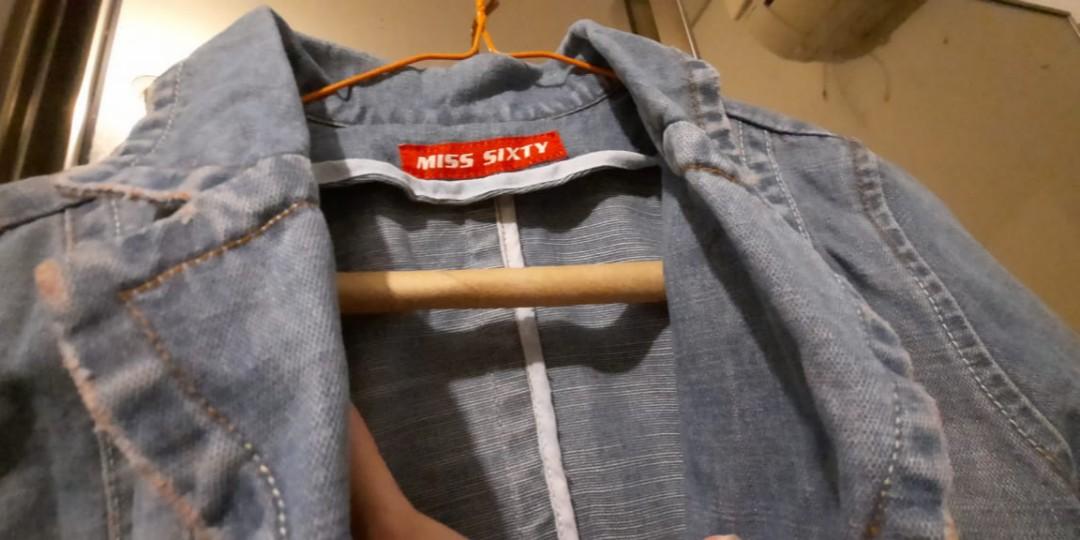 Miss sixty denim jacket, Fesyen Wanita 