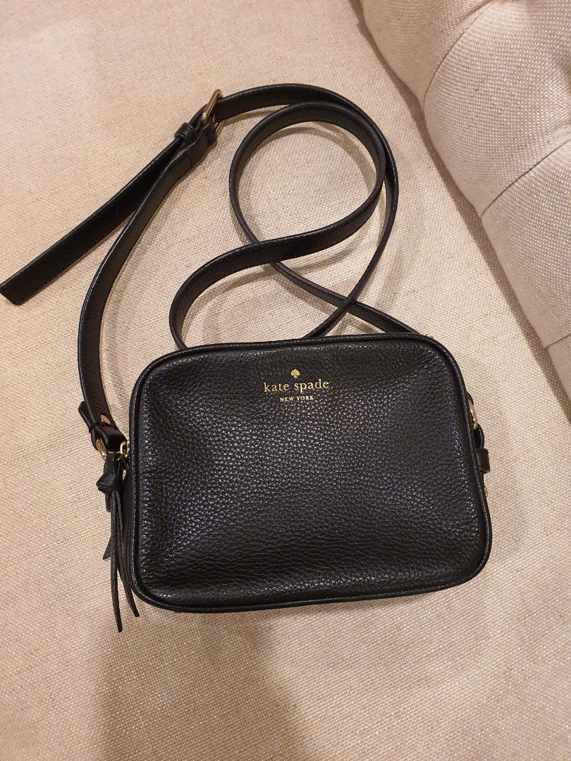 KATE SPADE CAMERA BAG / FLIGHT BAG / SLING BAG / DOUBLE ZIP / CROSSBODY /  BLACK / AUTHENTIC / ORIGINAL / PRELOVED LIKE NEW, Women's Fashion, Bags &  Wallets, Tote Bags on Carousell