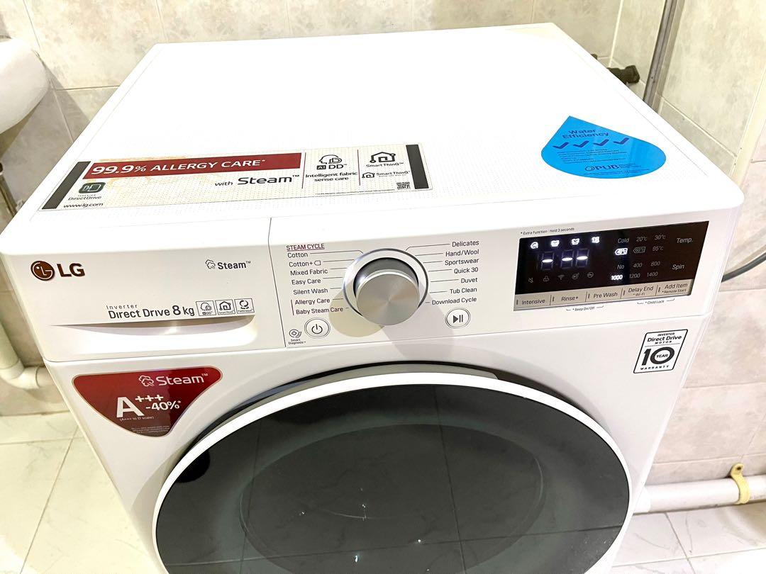 LG FV1408S4W 8kg AI FRONT LOAD WASHER (4 Ticks) under warranty , TV