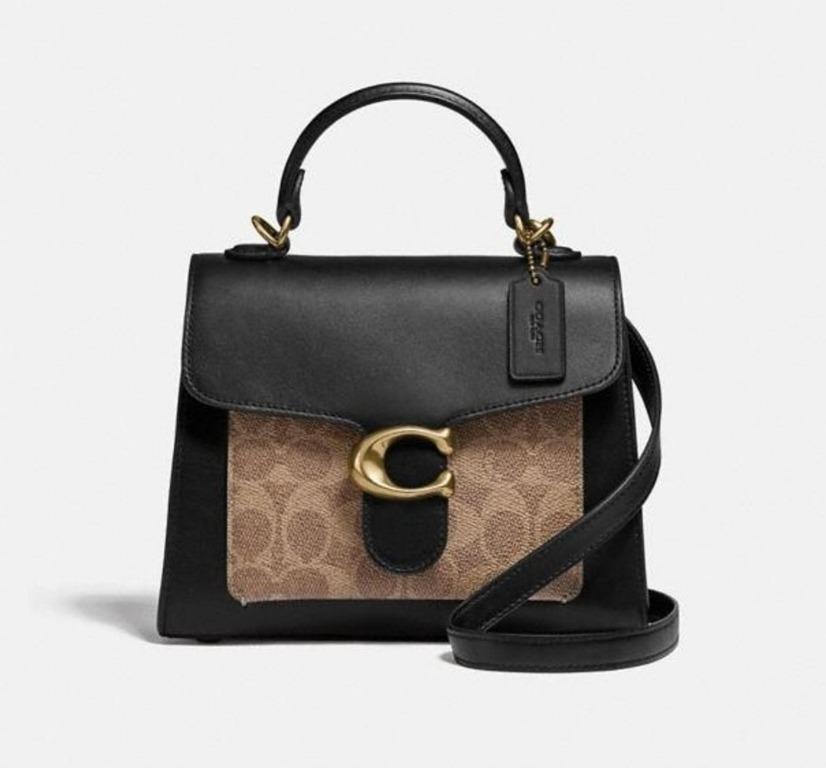 New Coach Original Tabby 20 Shoulder bag cow leather black/beige For