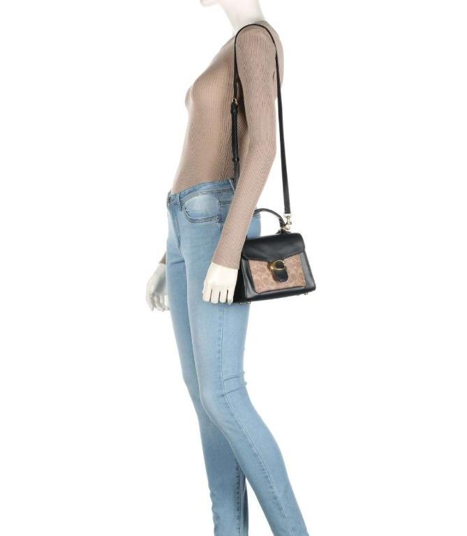 New Coach Original Tabby 20 Shoulder bag cow leather black/beige For