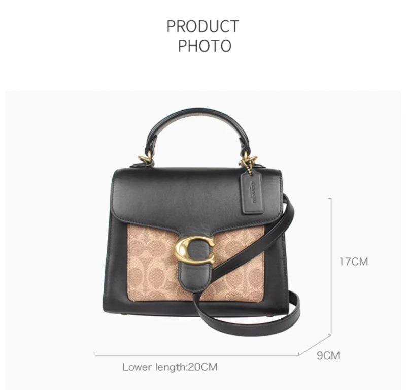 New Coach Original Tabby 20 Shoulder bag cow leather black/beige For