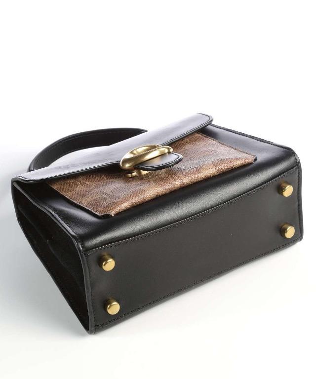 New Coach Original Tabby 20 Shoulder bag cow leather black/beige For