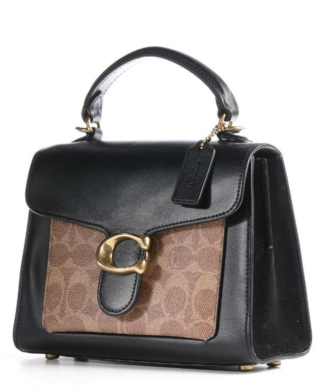 New Coach Original Tabby 20 Shoulder bag cow leather black/beige For