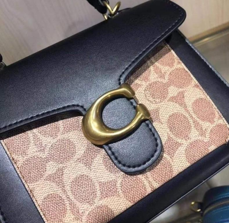 New Coach Original Tabby 20 Shoulder bag cow leather black/beige For