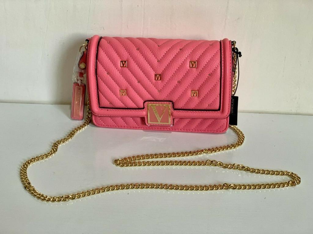 NEW VICTORIA S SECRET VS HOT PEONY QUILTED MINI CROSSBODY SLING BAG PURSE Women s Fashion Bags Wallets Cross body Bags on Carousell