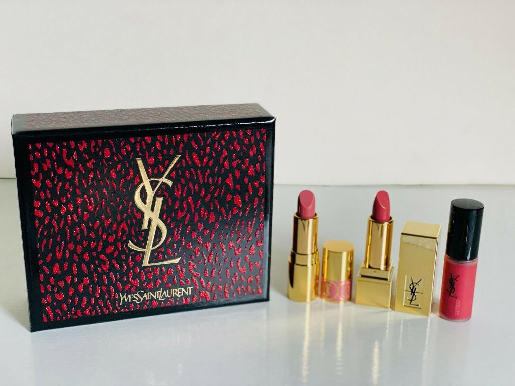 NEW YSL YVES SAINT LAURENT MINI LIPSTICK WARDROBE TRIO GIFT SET Beauty Personal Care Face Makeup on Carousell