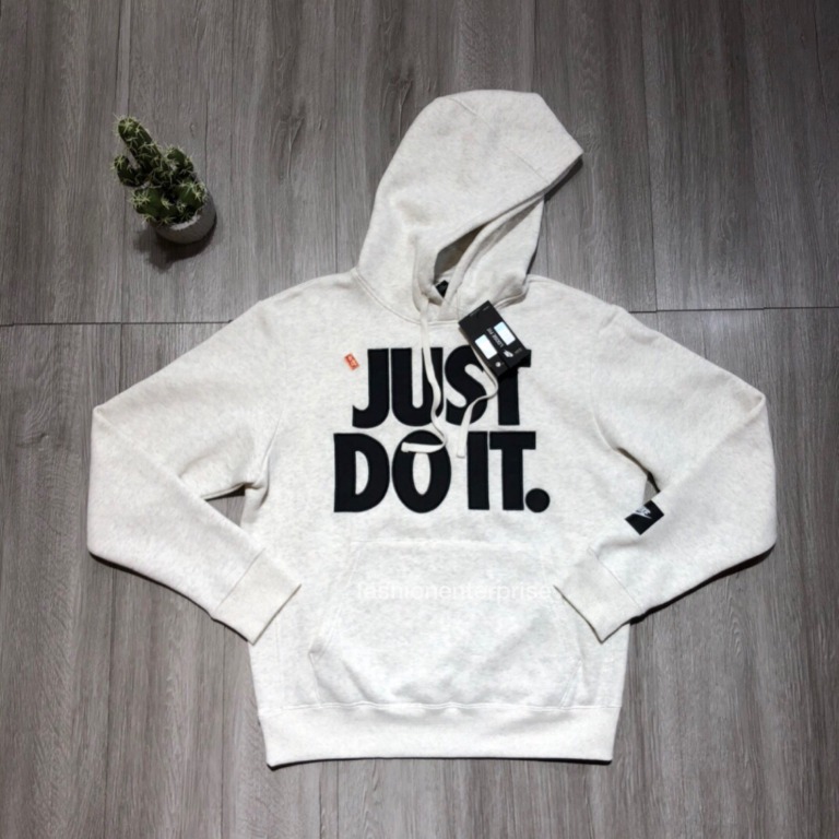 White just do it online hoodie