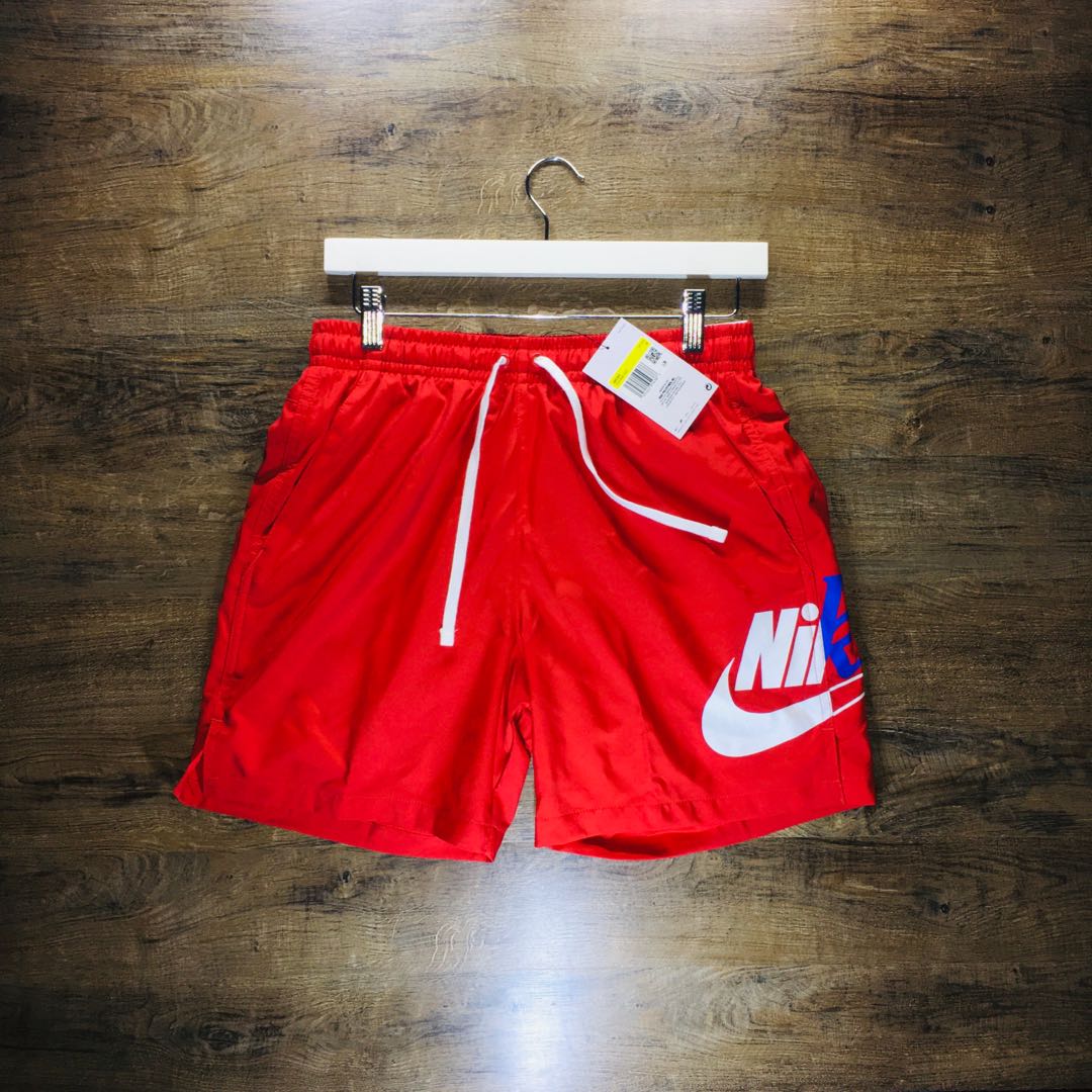 Nike woven shorts best sale red