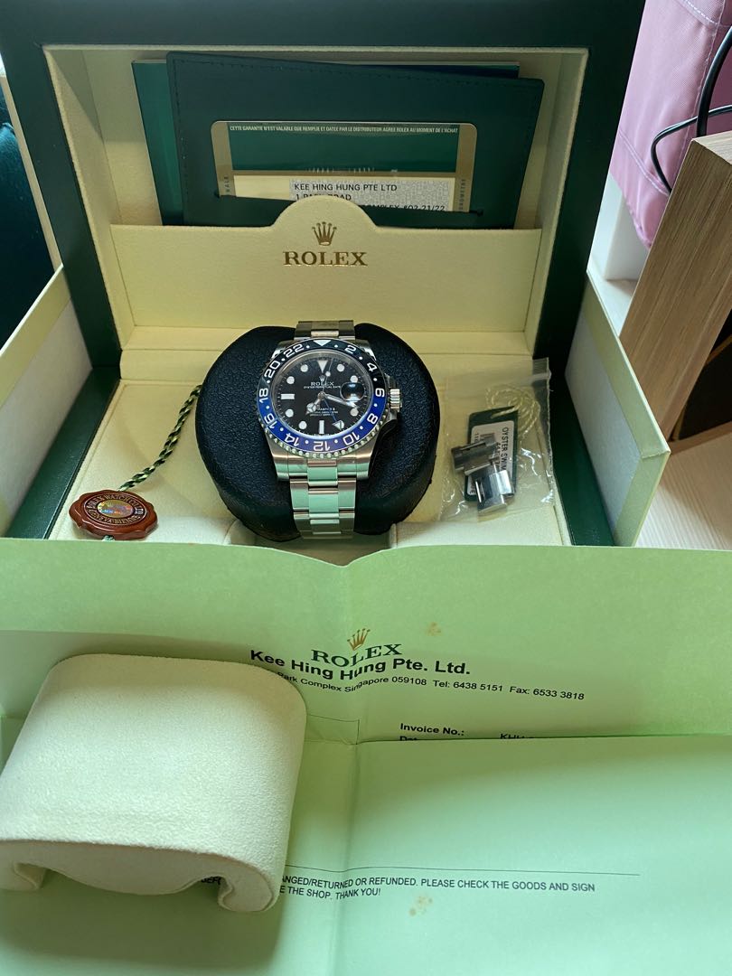 NOS Rolex Batman 116710BLNR, Luxury, Watches on Carousell