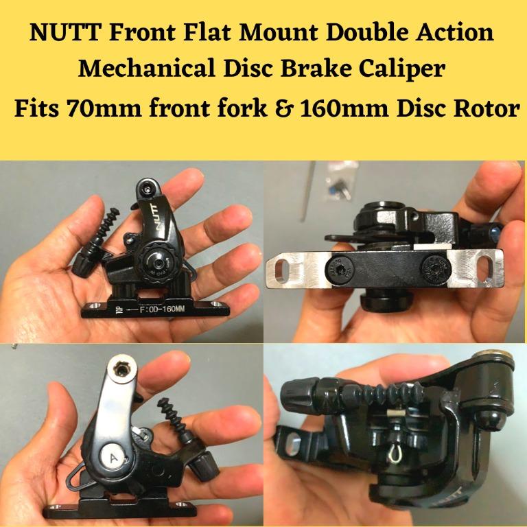 NUTT Front Flat Mount Double Action 160mm Mechanical Disc Brake Caliper