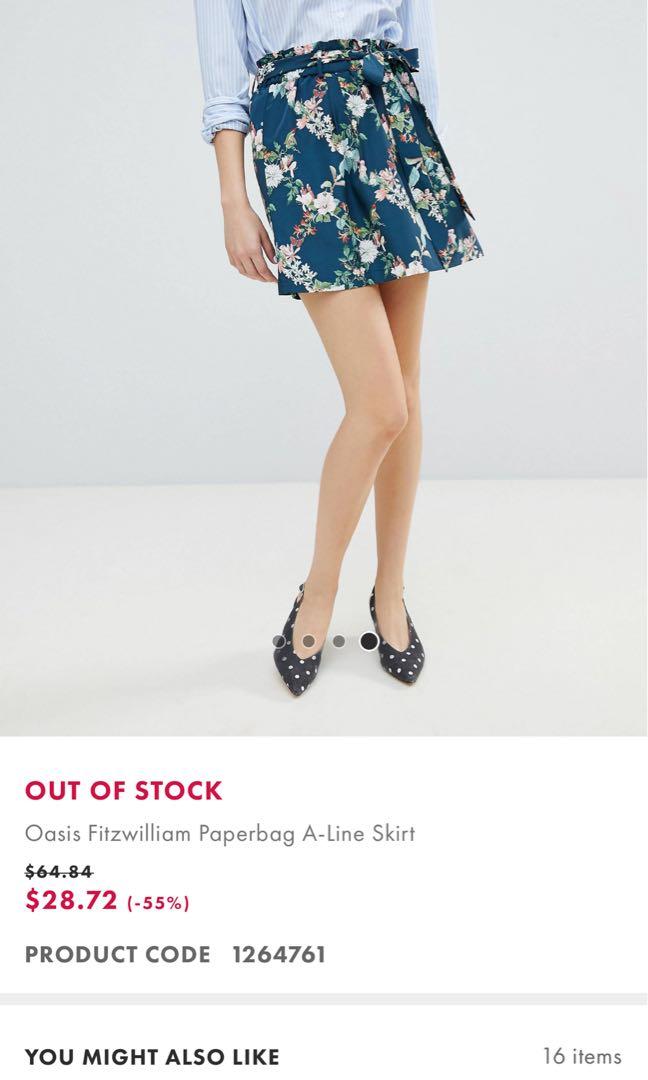 Oasis new arrivals paperbag skirt