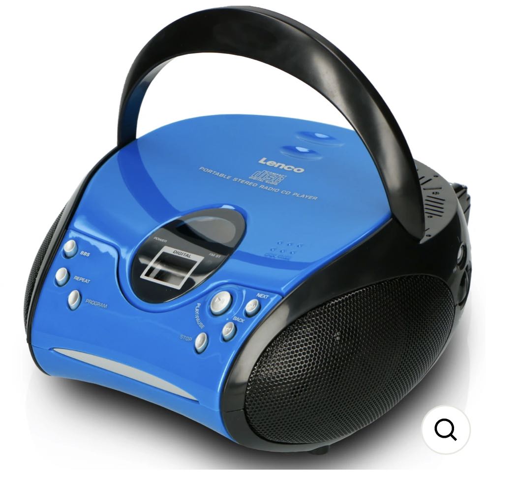 CD on Players Boombox with Player Portable & FM Stereo Music Portable Radio SCD-24, Lenco Programmable Carousell Audio,