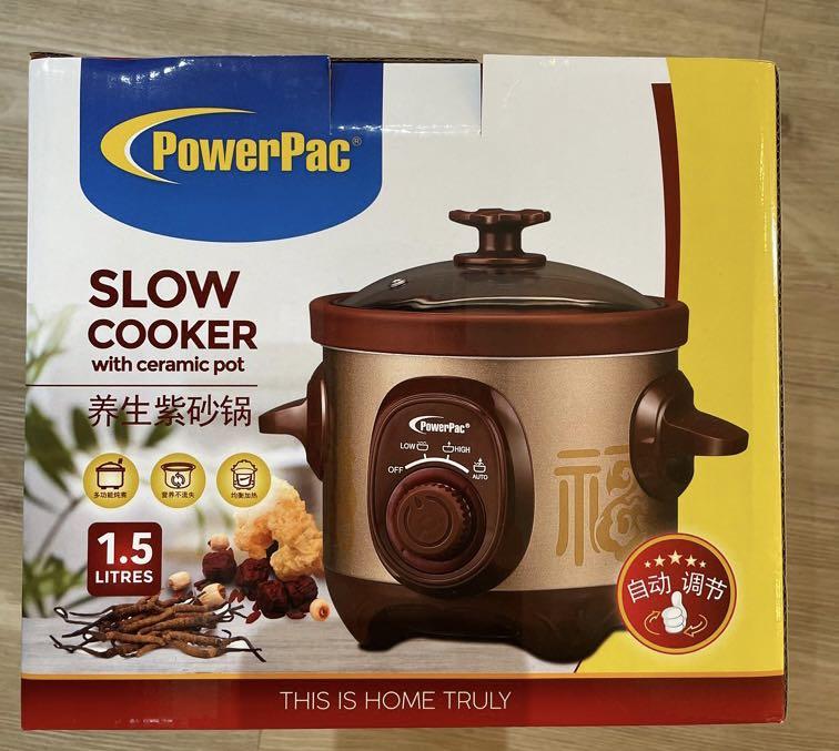 Powerpac slow cooker 1.5L, TV & Home Appliances, Kitchen Appliances