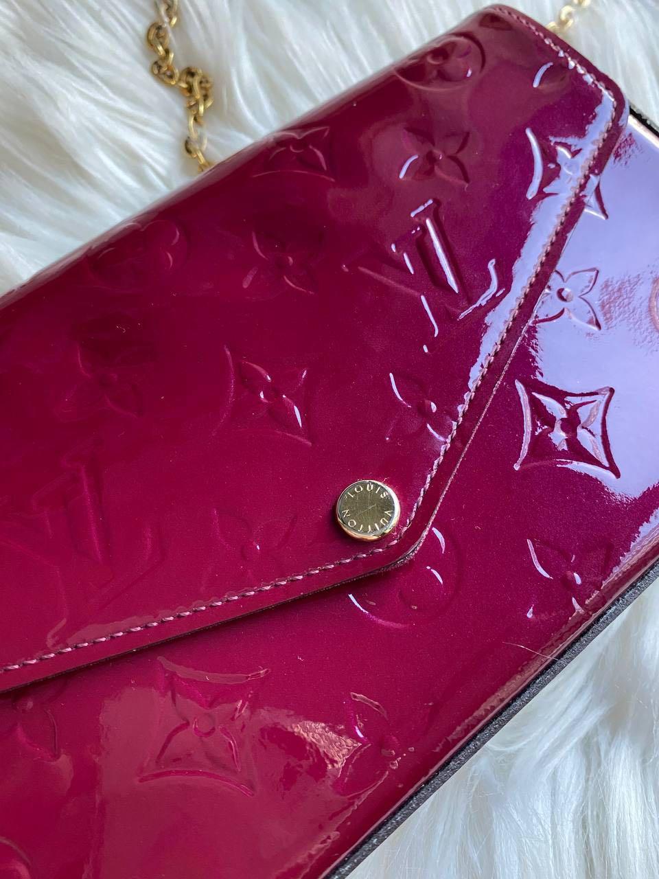 Louis Vuitton Monogram Vernis Pochette Felicie M64358 Pink Leather Patent  leather ref.916714 - Joli Closet