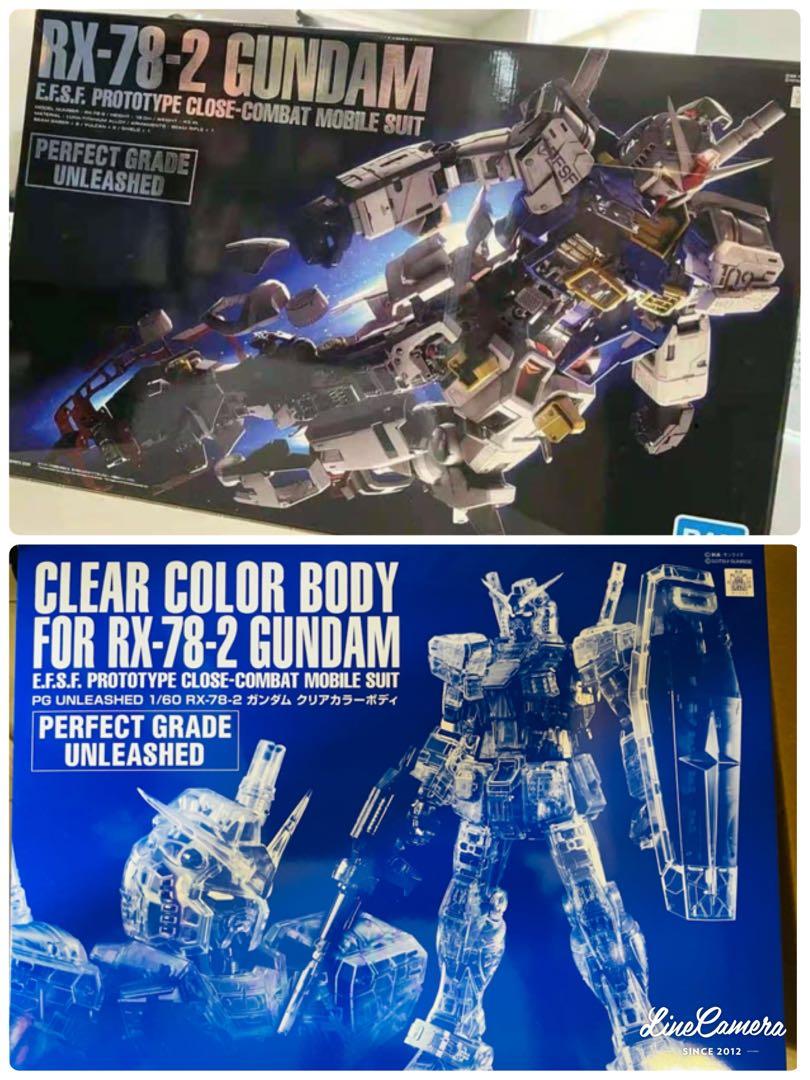 現貨全新PG Unleashed+透明甲兩盒套裝賣1/60 RX-78-2 Gundam 高達模型