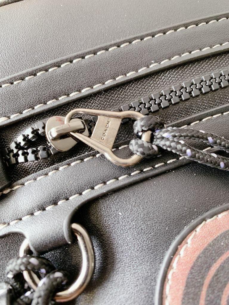 Coach heather grey mini grab bag deals