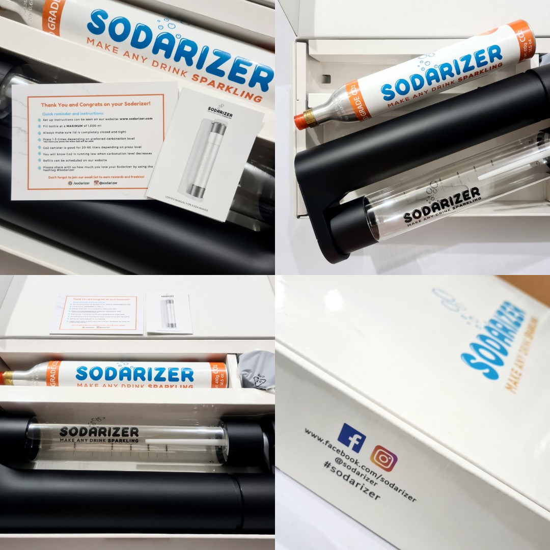 Sodarizer "SURGE" Soda Maker Kit includes a Refillable CO2 Canister, TV