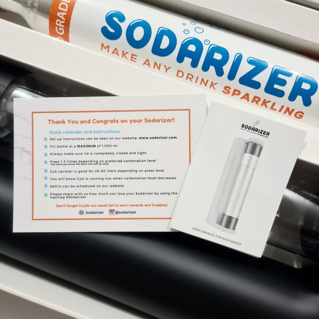 Sodarizer "SURGE" Soda Maker Kit includes a Refillable CO2 Canister, TV