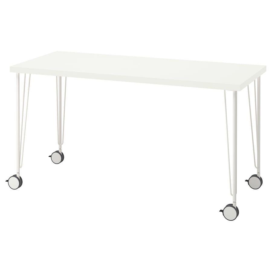 Study table white (Category: Tables & Sets) located in Singapore. Submitted by ndlxx (Listing ID 1127663003, Image 1). Description: Ikea selling at $129 with the roller legs. Pick up at yishun. 60cm x 100cm Appreciate fast deals.