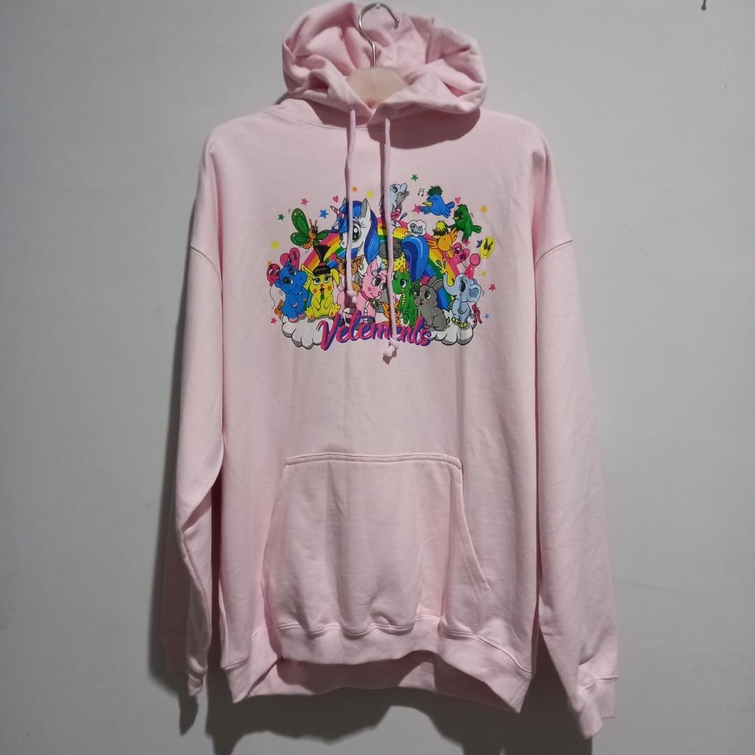 SWEATER HOODIE VETEMENTS Fesyen Pria Pakaian Baju Luaran di
