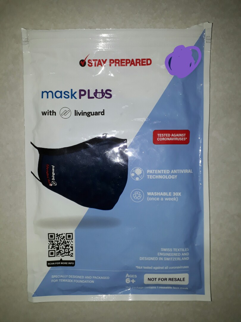 Temasek Mask Plus with Livinguard, Health & Nutrition, Face Masks