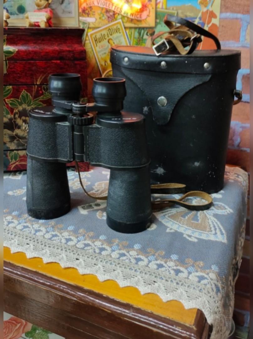 Tento 7x50 Binocular Made in USSR Vintage With Leather Bag