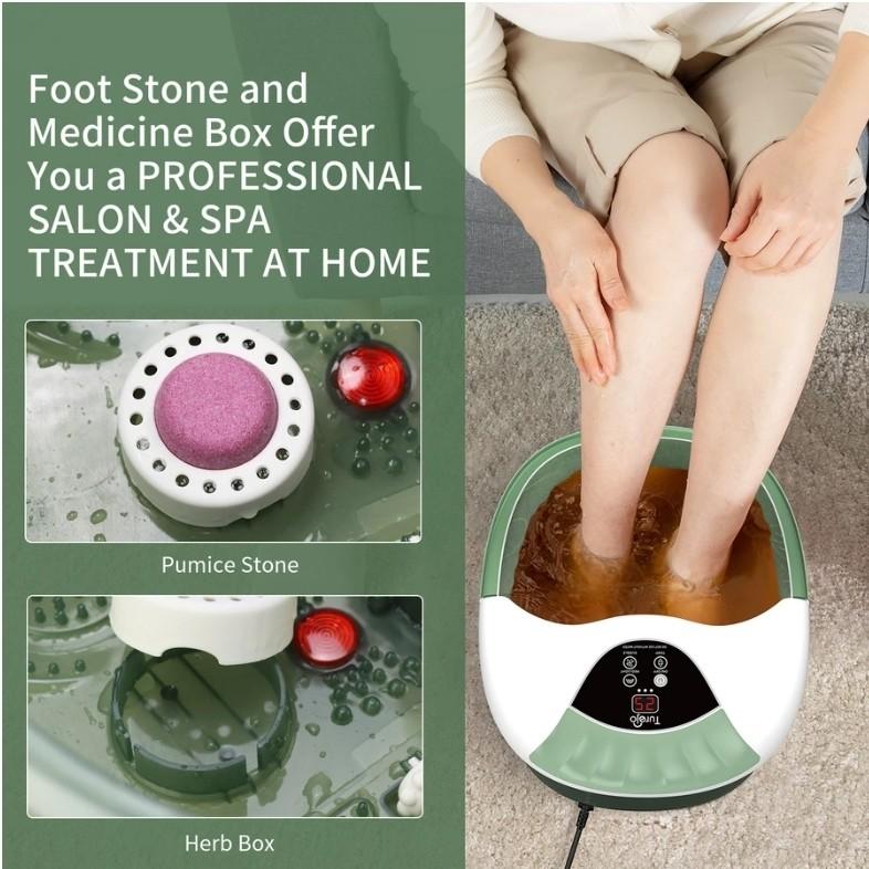 Turejo All in One Foot Spa/Foot Bath Massager Mint Green, Beauty